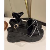 アンクルスストラップサンダル エレガント ラインストーンリボンサマーサンダル | SUNSHINE CLOSET | 詳細画像15