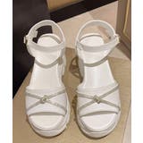 アンクルスストラップサンダル エレガント ラインストーンリボンサマーサンダル | SUNSHINE CLOSET | 詳細画像16