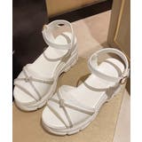 アンクルスストラップサンダル エレガント ラインストーンリボンサマーサンダル | SUNSHINE CLOSET | 詳細画像17
