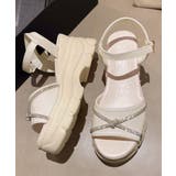アンクルスストラップサンダル エレガント ラインストーンリボンサマーサンダル | SUNSHINE CLOSET | 詳細画像20