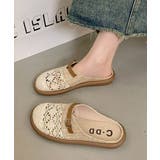 リネンライク レース調フラットサンダルナチュラル 美脚サマーサンダル通気性ぺたん… | SUNSHINE CLOSET | 詳細画像1 