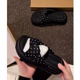 厚底ミュールサンダルレディース 韓国風リゾートサンダル クロススリッパ | SUNSHINE CLOSET | 詳細画像21