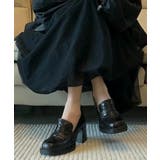 歩きやすい チャンキーヒールパンプス 疲れないPUレザー靴 | SUNSHINE CLOSET | 詳細画像4