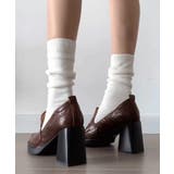 歩きやすい チャンキーヒールパンプス 疲れないPUレザー靴 | SUNSHINE CLOSET | 詳細画像9