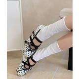 クラシカルドットバレエシューズ ダブルストラップフラットパンプス ガーリー靴韓国… | SUNSHINE CLOSET | 詳細画像10