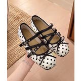 クラシカルドットバレエシューズ ダブルストラップフラットパンプス ガーリー靴韓国… | SUNSHINE CLOSET | 詳細画像21