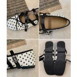 クラシカルドットバレエシューズ ダブルストラップフラットパンプス ガーリー靴韓国… | SUNSHINE CLOSET | 詳細画像22