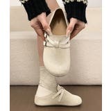 インヒール厚底靴 ラウンドトゥスリッポンレトロカジュアルモカシン ダブルベルトモ… | SUNSHINE CLOSET | 詳細画像12 