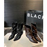 レディース 美脚ポインテッドブーツ ヴィンテージ風レザー調カバーブーツ | SUNSHINE CLOSET | 詳細画像23 