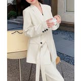 ベルト付きウエストマーク ロングジャケット ゆったり | SUNSHINE CLOSET | 詳細画像6 