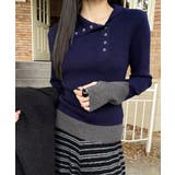 大人可愛い韓国風セーター 細身ニットレディース きれいめタイトニットカットソー | SUNSHINE CLOSET | 詳細画像13
