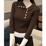 大人可愛い韓国風セーター 細身ニットレディース きれいめタイトニットカットソー | SUNSHINE CLOSET | 詳細画像16
