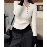 大人可愛い韓国風セーター 細身ニットレディース きれいめタイトニットカットソー | SUNSHINE CLOSET | 詳細画像7