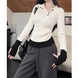大人可愛い韓国風セーター 細身ニットレディース きれいめタイトニットカットソー | SUNSHINE CLOSET | 詳細画像9
