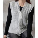 ニットベストネックラインレースニットジレ | SUNSHINE CLOSET | 詳細画像18 