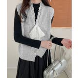 ニットベストネックラインレースニットジレ | SUNSHINE CLOSET | 詳細画像4 