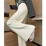 サイド縦ラインニットパンツ ワイドパンツ | SUNSHINE CLOSET | 詳細画像1 