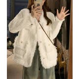 ツイード風ニットジャケットレディース上品 | SUNSHINE CLOSET | 詳細画像1 