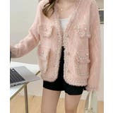 ツイード風ニットジャケットレディース上品 | SUNSHINE CLOSET | 詳細画像10 