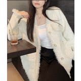 ツイード風ニットジャケットレディース上品 | SUNSHINE CLOSET | 詳細画像11 