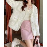 ツイード風ニットジャケットレディース上品 | SUNSHINE CLOSET | 詳細画像12 