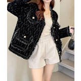 ツイード風ニットジャケットレディース上品 | SUNSHINE CLOSET | 詳細画像14 