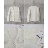 ツイード風ニットジャケットレディース上品 | SUNSHINE CLOSET | 詳細画像23 