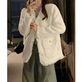 ツイード風ニットジャケットレディース上品 | SUNSHINE CLOSET | 詳細画像4 