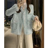 ツイード風ニットジャケットレディース上品 | SUNSHINE CLOSET | 詳細画像7 