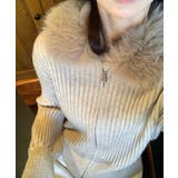 ファー襟ニットカーディガン ダブルジップ | SUNSHINE CLOSET | 詳細画像2 