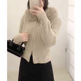 ファー襟ニットカーディガン ダブルジップ | SUNSHINE CLOSET | 詳細画像4 