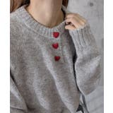 ハートボタンニットトップス ハーフボタン | SUNSHINE CLOSET | 詳細画像18