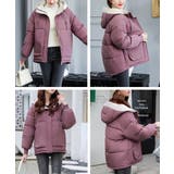 配色フード付き中綿ジャケットレディース冬 | SUNSHINE CLOSET | 詳細画像17 