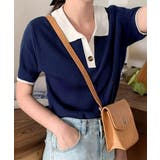 レディース 配色カットソー 通勤通学ニットソー | SUNSHINE CLOSET | 詳細画像1 