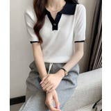 レディース 配色カットソー 通勤通学ニットソー | SUNSHINE CLOSET | 詳細画像7 