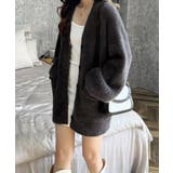 シャギーニットカーディガンVネック秋冬服 | SUNSHINE CLOSET | 詳細画像3