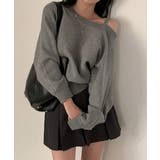 オフショルダーニットトップス肩見せ秋冬服 | SUNSHINE CLOSET | 詳細画像1 