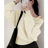 オフショルダーニットトップス肩見せ秋冬服 | SUNSHINE CLOSET | 詳細画像14 