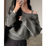 オフショルダーニットトップス肩見せ秋冬服 | SUNSHINE CLOSET | 詳細画像21 