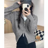 ダブルジップリブニットカーディガン韓国風 | SUNSHINE CLOSET | 詳細画像1