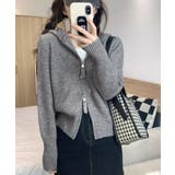 ダブルジップリブニットカーディガン韓国風 | SUNSHINE CLOSET | 詳細画像3