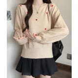 クルーネックハート柄ニットセーター韓国風 | SUNSHINE CLOSET | 詳細画像10