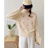 クルーネックハート柄ニットセーター韓国風 | SUNSHINE CLOSET | 詳細画像7