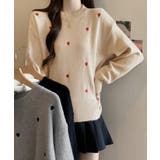 クルーネックハート柄ニットセーター韓国風 | SUNSHINE CLOSET | 詳細画像9