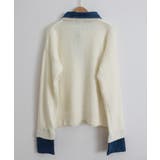 デニム切り替え レイヤード風ニットポロ襟 | SUNSHINE CLOSET | 詳細画像23