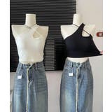 クロスホルターネック ショートタンクトップ カットアウトリブキャミソール | SUNSHINE CLOSET | 詳細画像16 