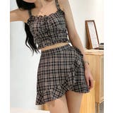 チェック柄水着 レースアップフリルビスチェ水着 ショーツ一体型ミニスカートタンキ… | SUNSHINE CLOSET | 詳細画像10 