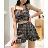 チェック柄水着 レースアップフリルビスチェ水着 ショーツ一体型ミニスカートタンキ… | SUNSHINE CLOSET | 詳細画像11 