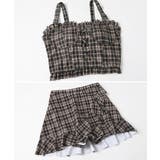 チェック柄水着 レースアップフリルビスチェ水着 ショーツ一体型ミニスカートタンキ… | SUNSHINE CLOSET | 詳細画像13 