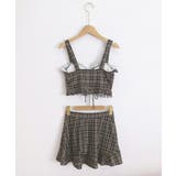 チェック柄水着 レースアップフリルビスチェ水着 ショーツ一体型ミニスカートタンキ… | SUNSHINE CLOSET | 詳細画像15 